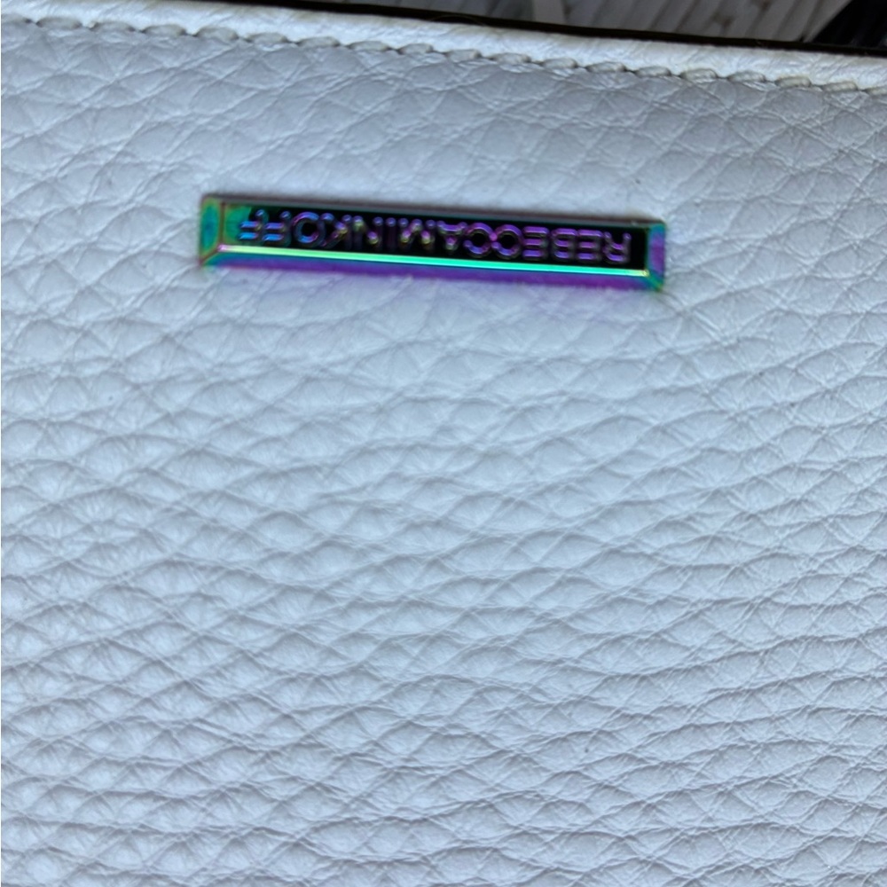 Rebecca Minkoff Off White Top Handle Crossbody Bag with Iridescent Accents - Picture 2 of 7